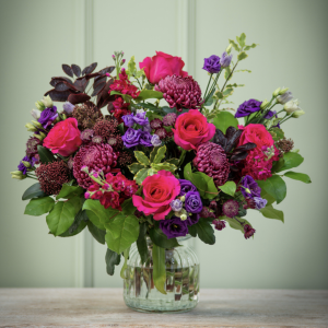 Un ramo en tonos fucsias